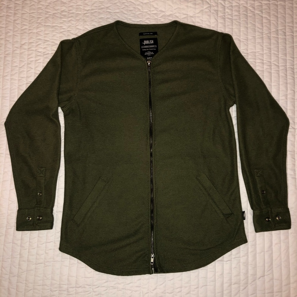 Publish Cardigan Sweater - Dark Green